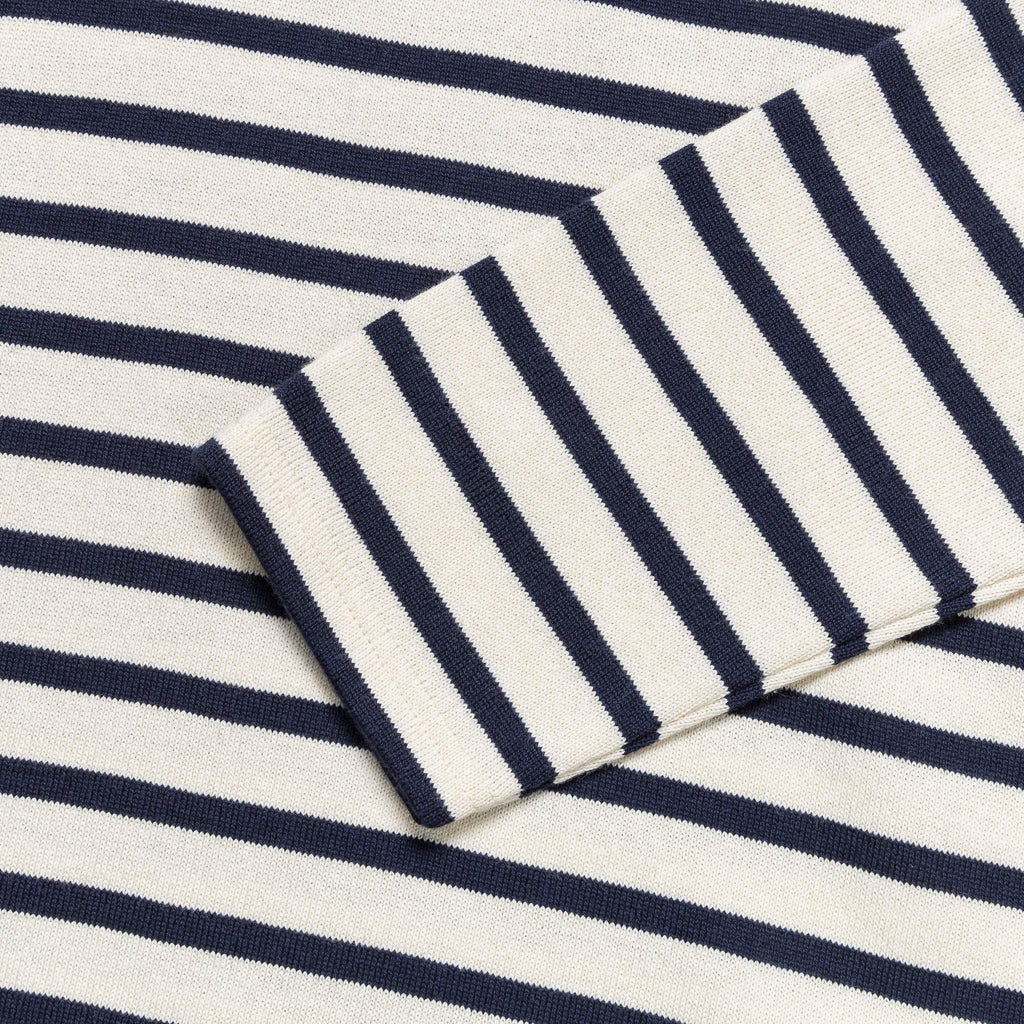 Heritage 'Mariniere' LS Shirt - Nature/Marine Deep Navy