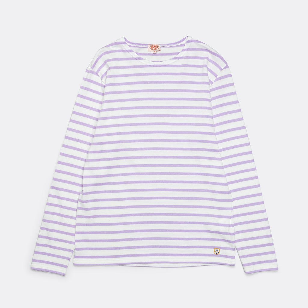 Striped Heritage LS T-Shirt - Milk/Pastel Lilac