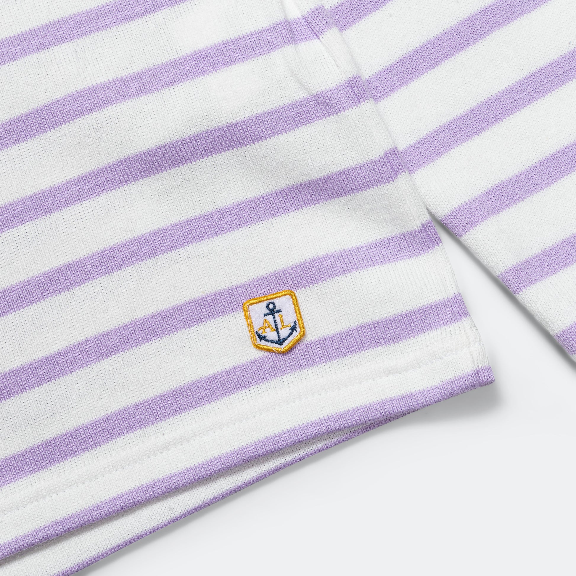 Striped Heritage LS T-Shirt - Milk/Pastel Lilac