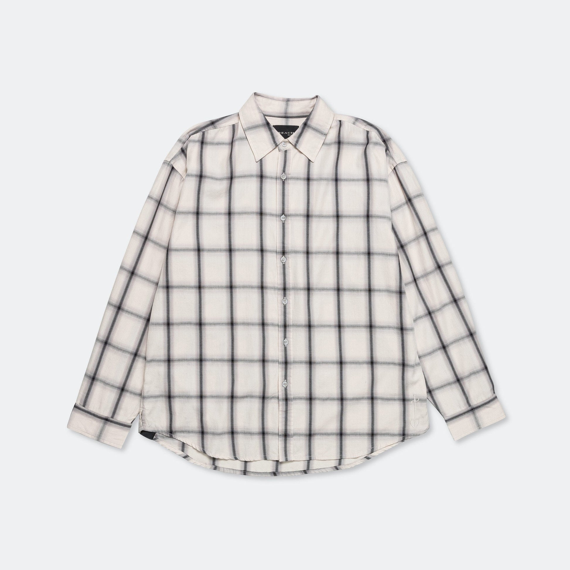 Big LS Shirt - Bone Plaid