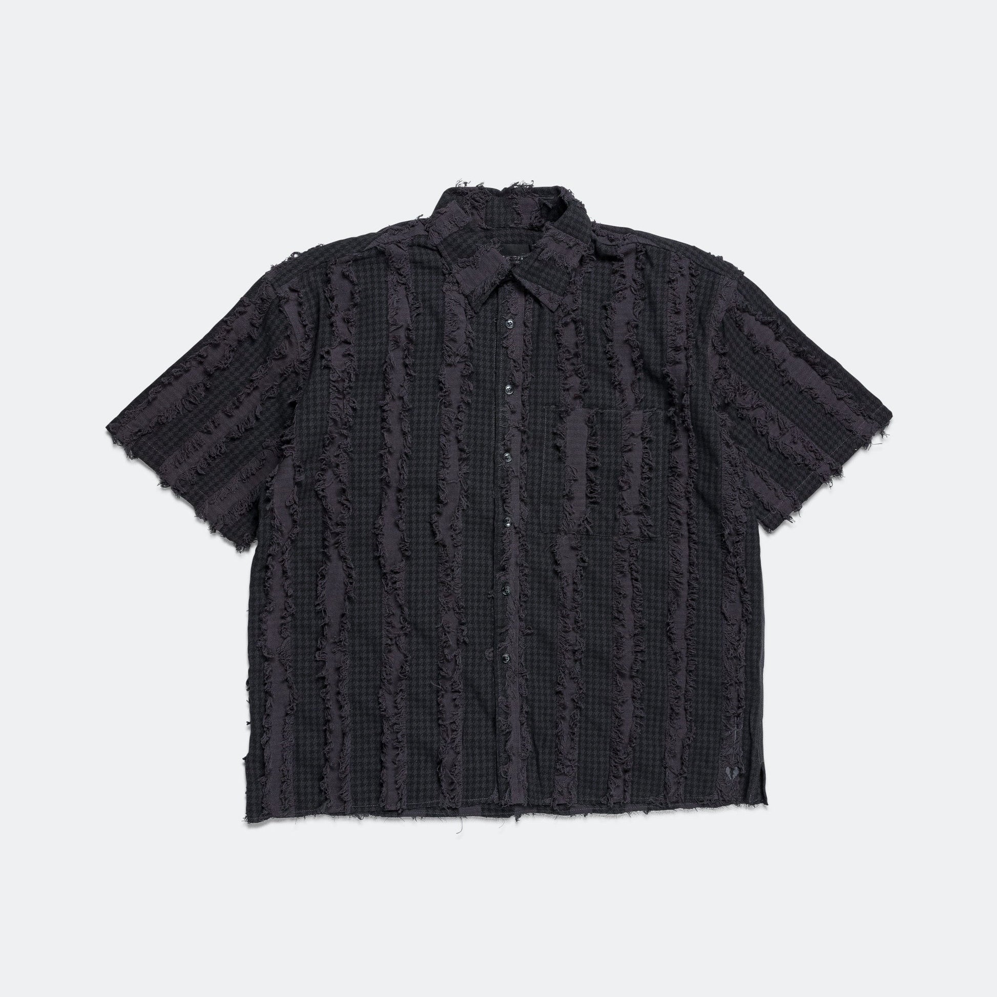 Frayed SS Shirt - Charcoal