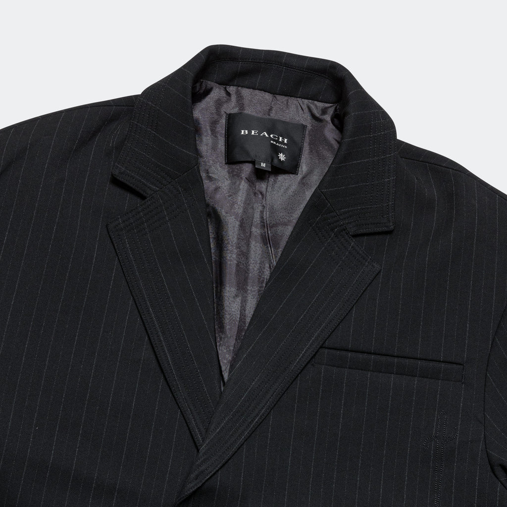 Holiday Blazer - Black Pinstripe