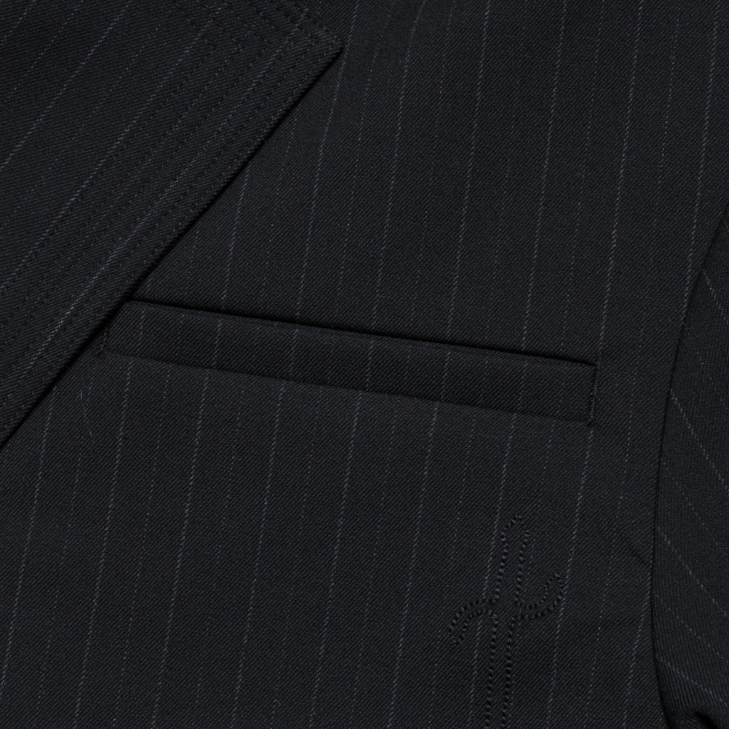 Holiday Blazer - Black Pinstripe