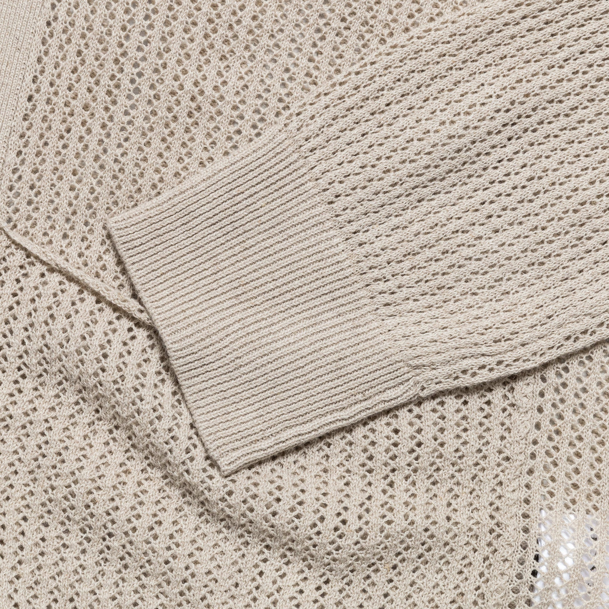 Mesh Knit Cardigan - Bone