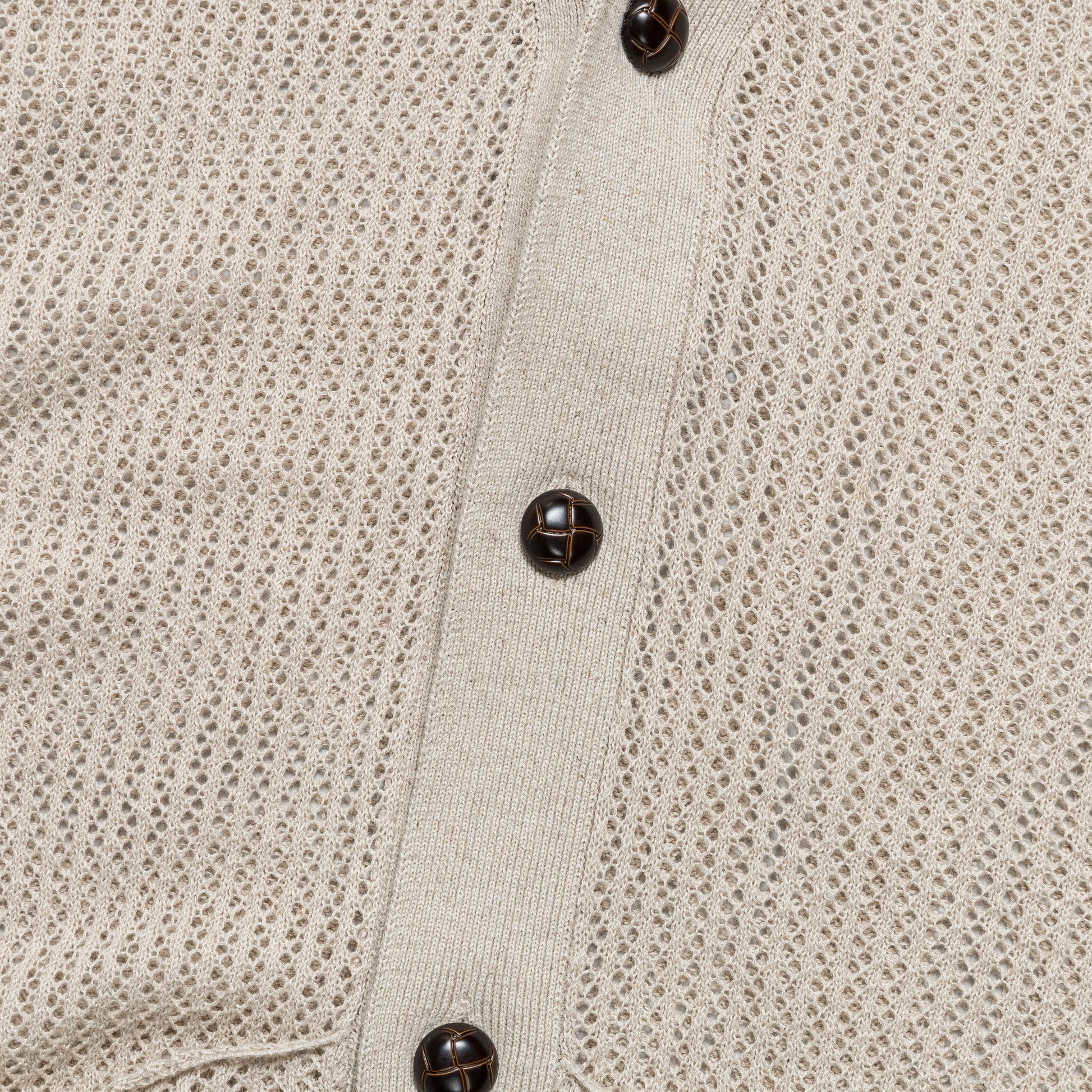 Mesh Knit Cardigan - Bone