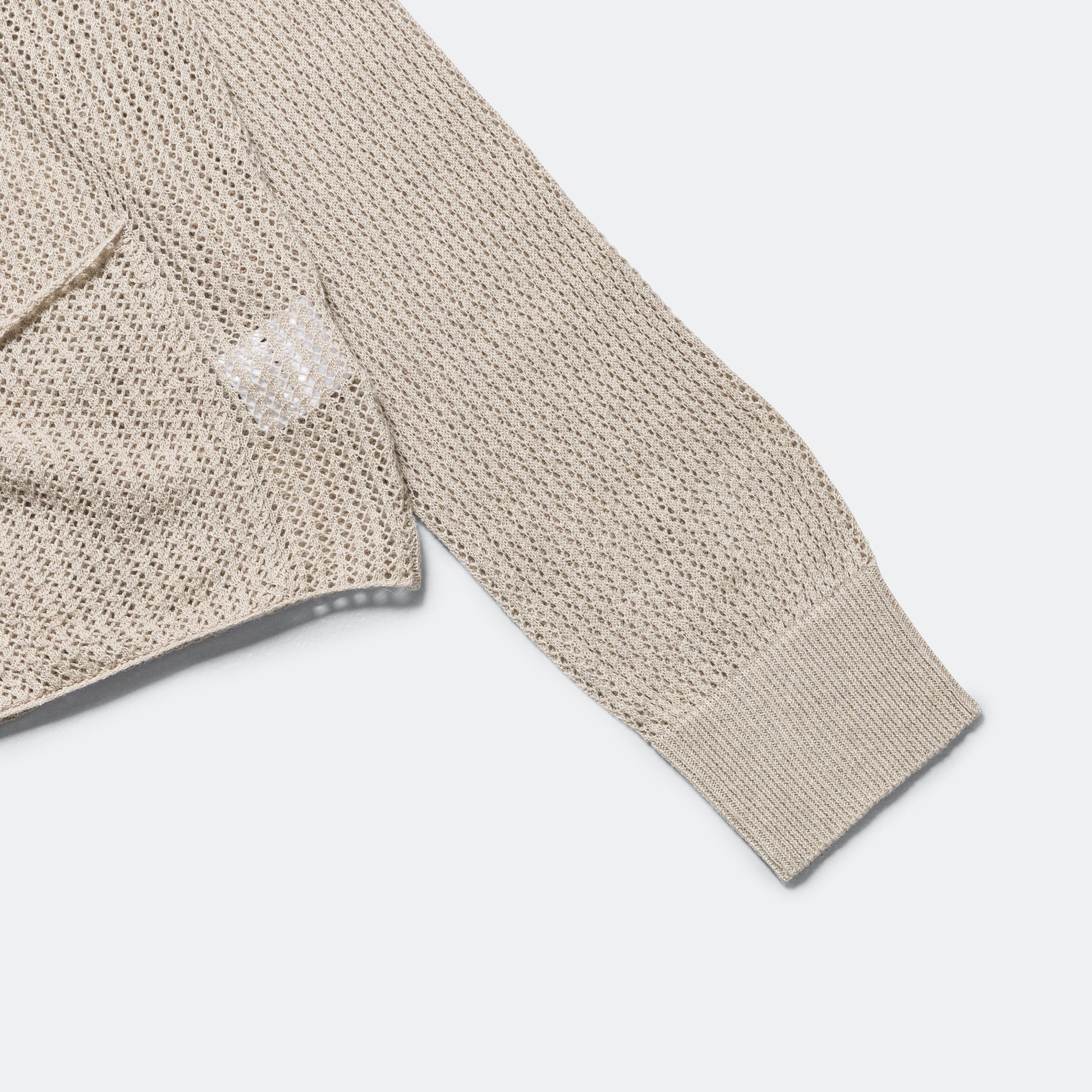 Mesh Knit Cardigan - Bone