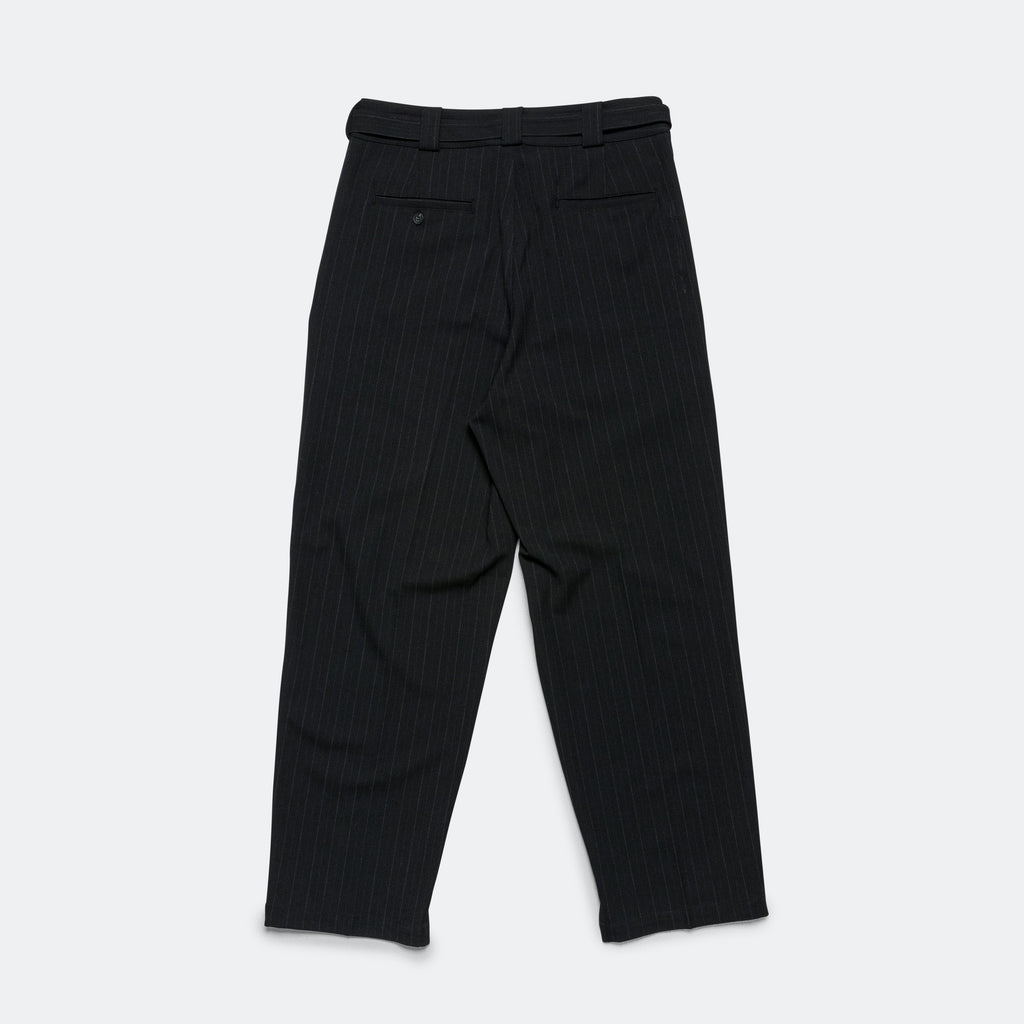 Pleated Suit Pant - Black Pinstripe