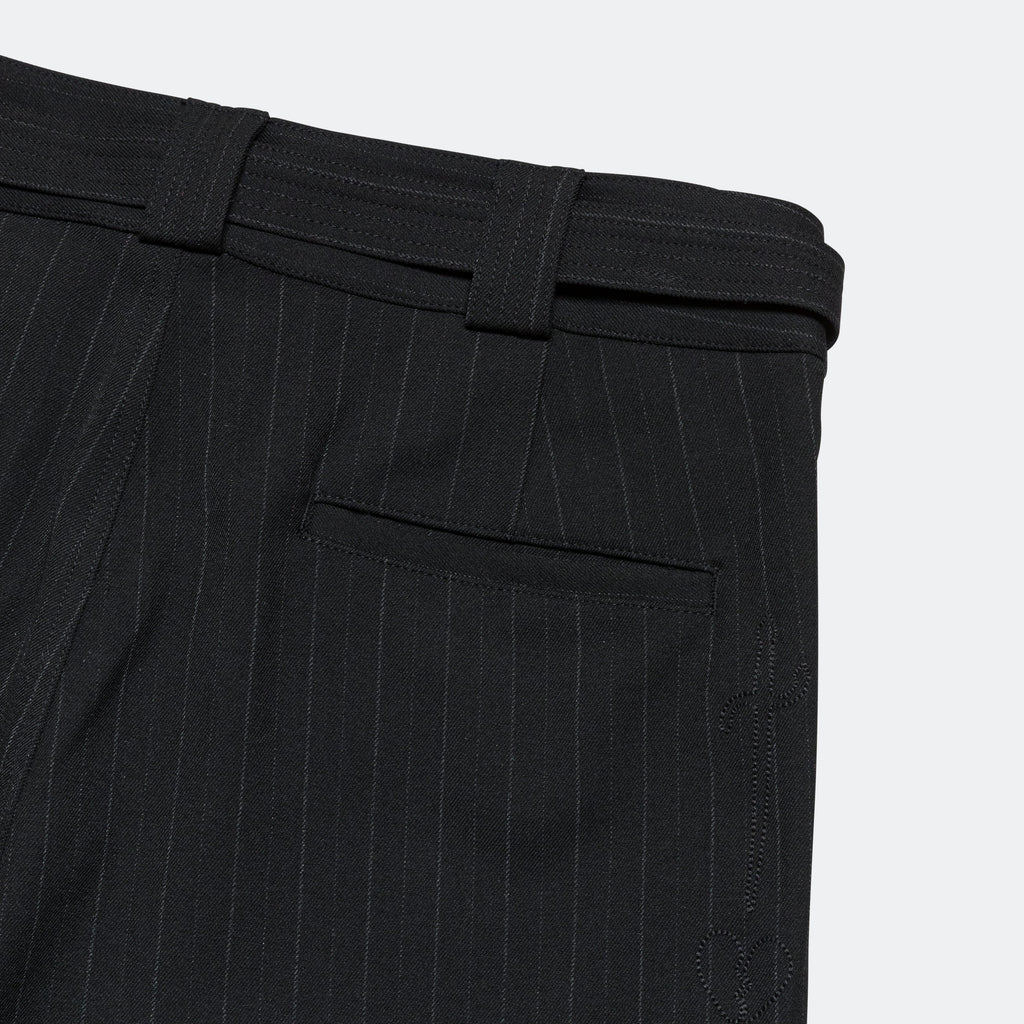 Pleated Suit Pant - Black Pinstripe