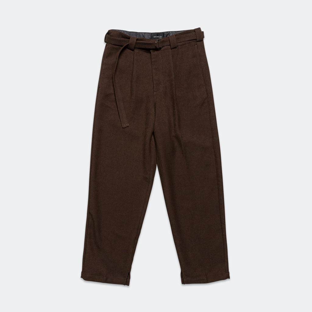 Pleated Suit Pant - Brown