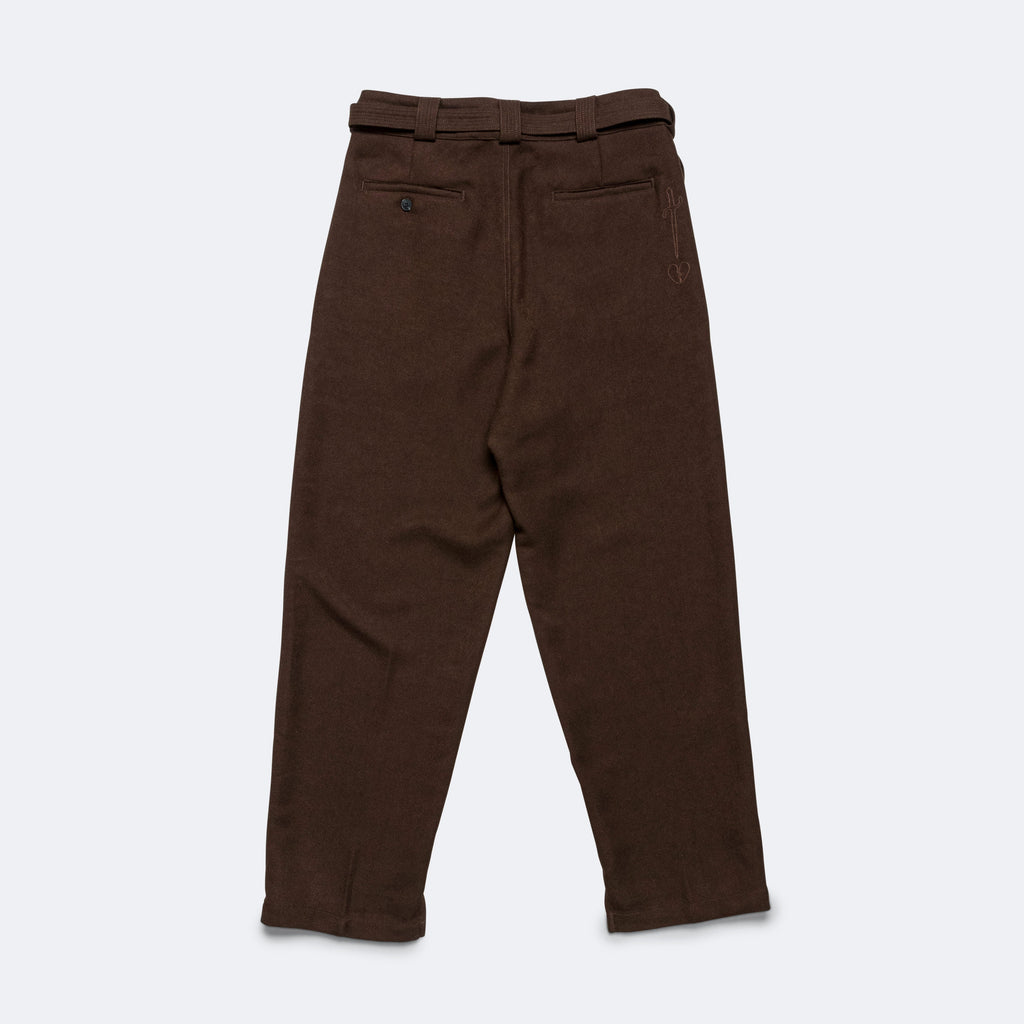 Pleated Suit Pant - Brown