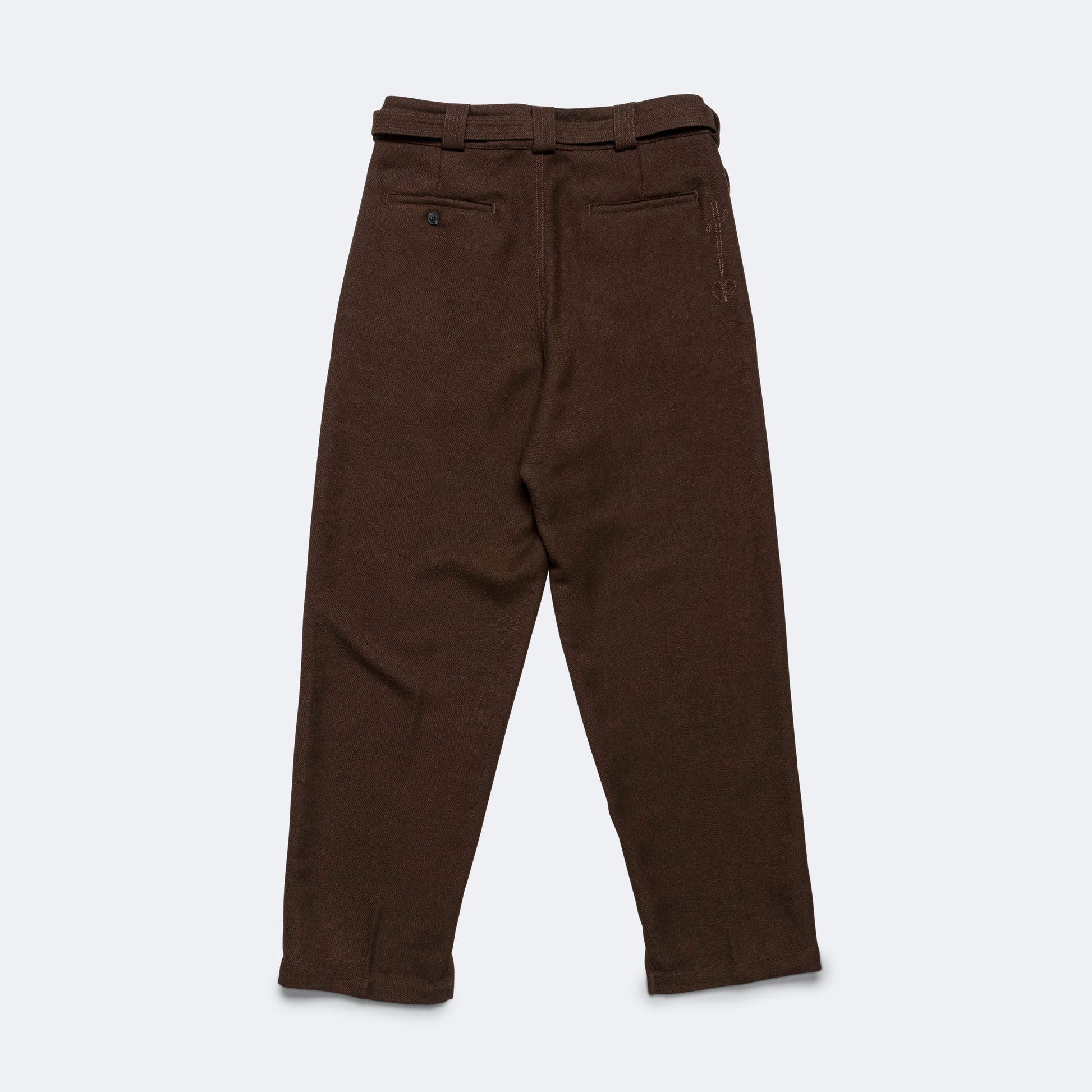 Pleated Suit Pant - Brown