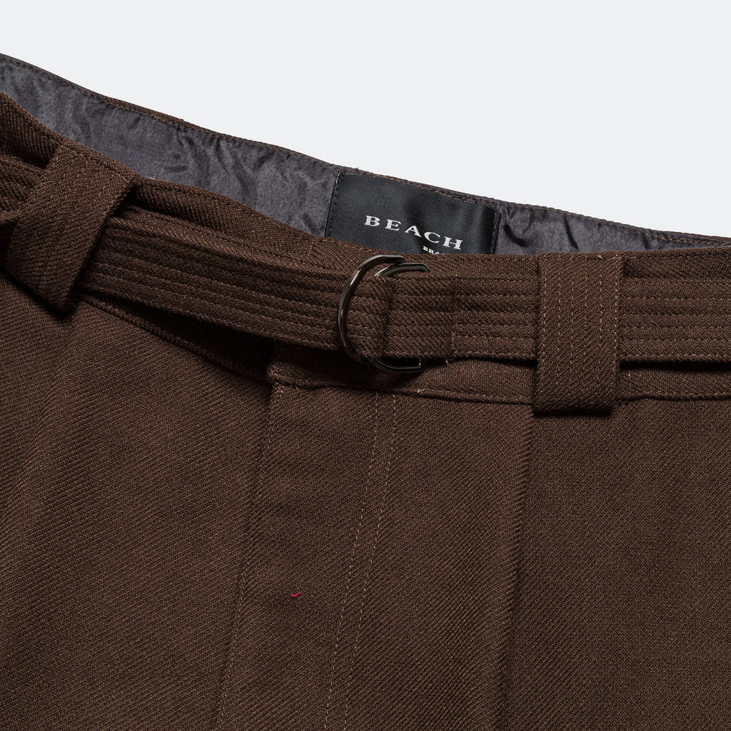 Pleated Suit Pant - Brown