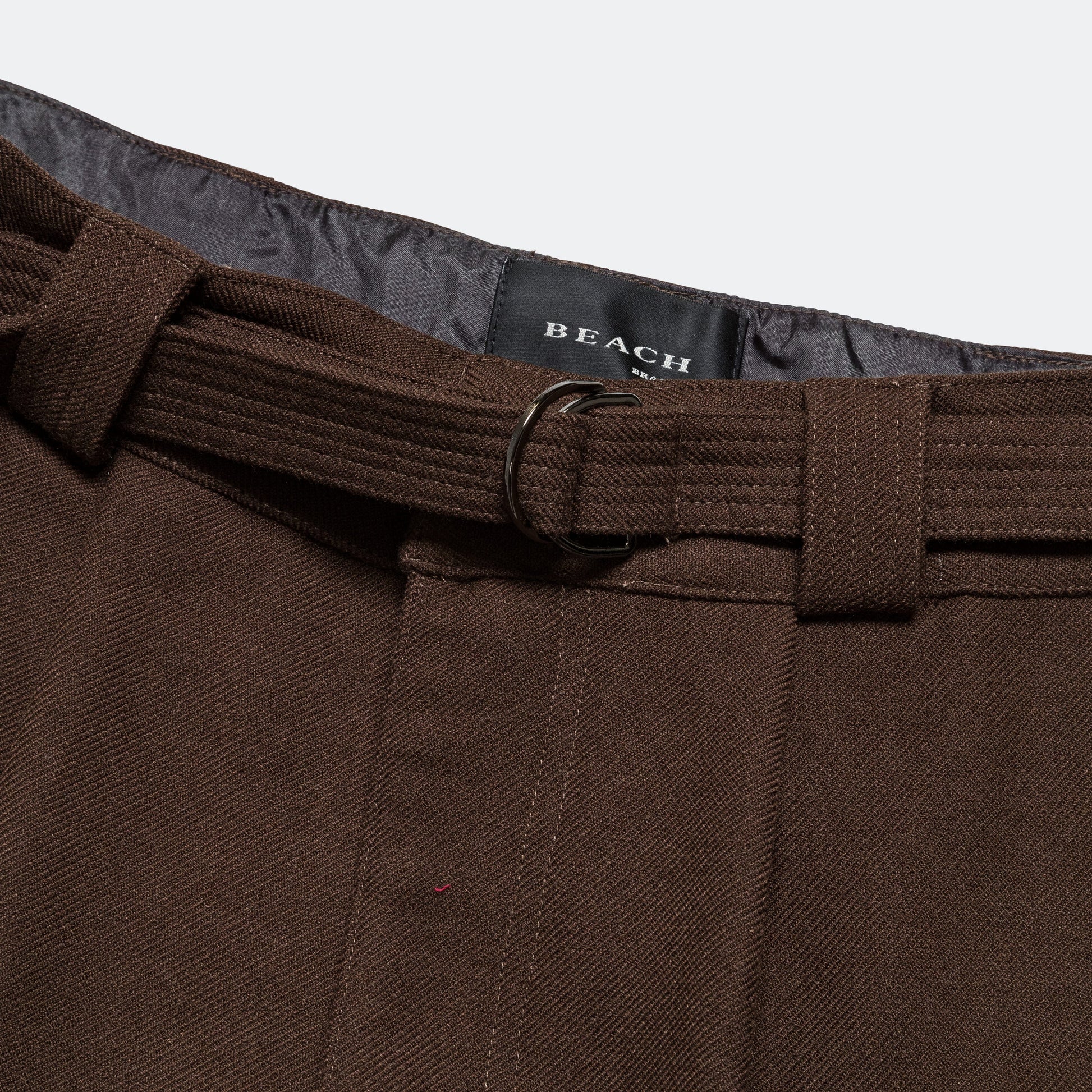 Pleated Suit Pant - Brown