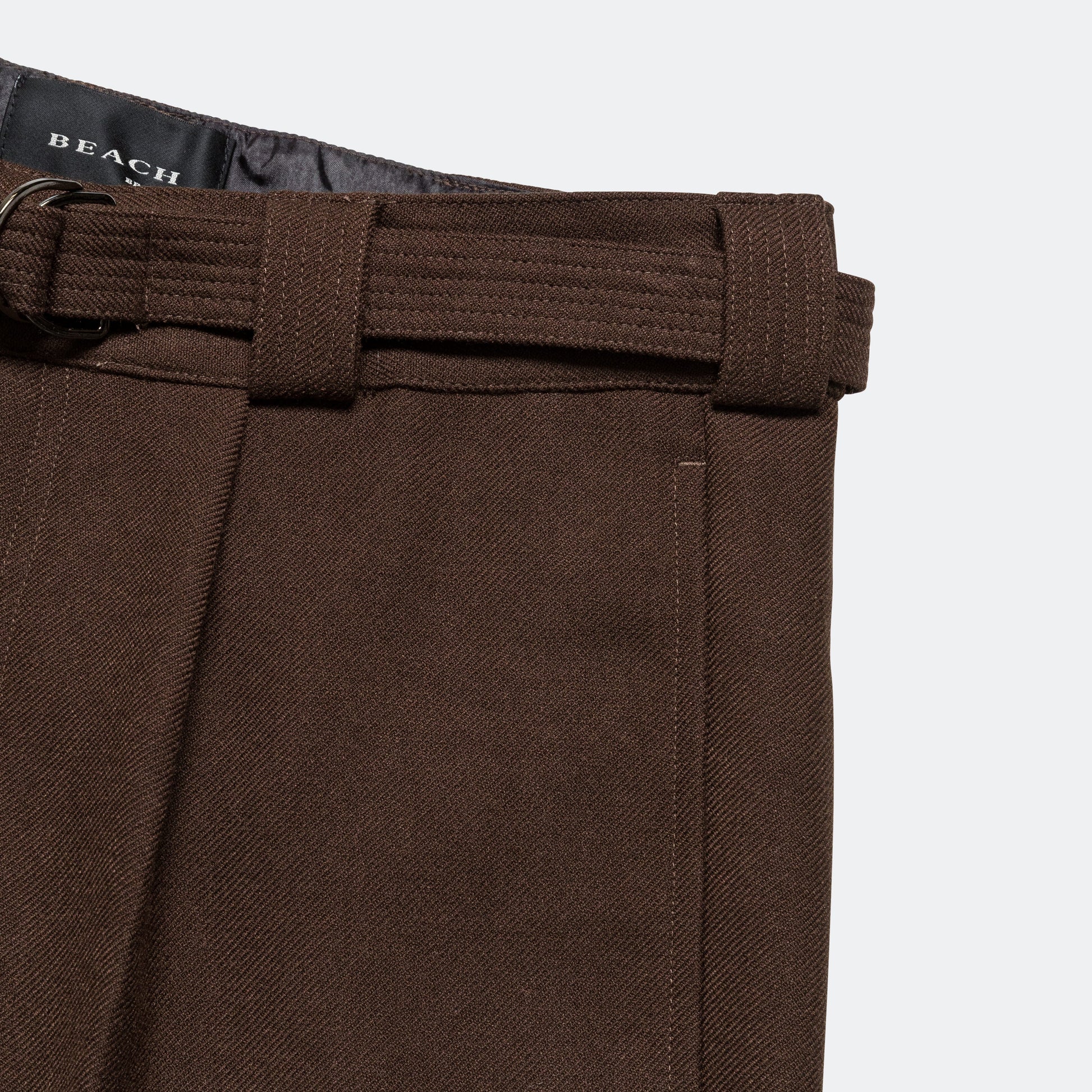 Pleated Suit Pant - Brown
