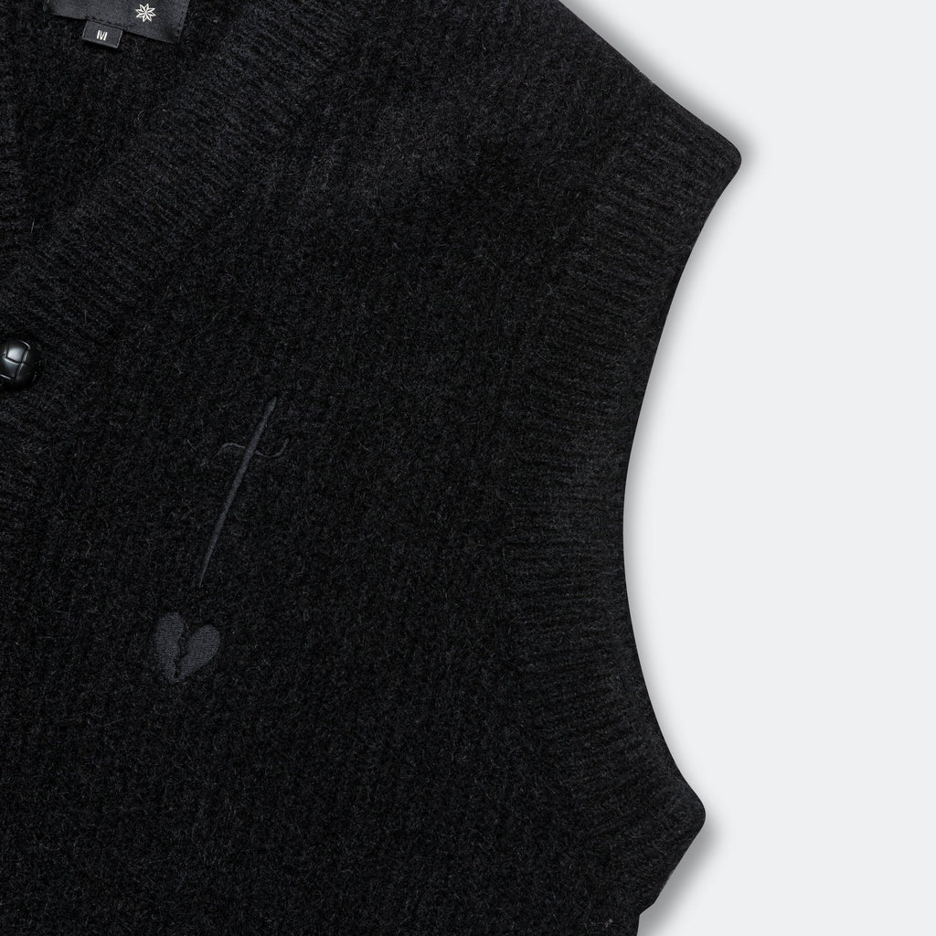 Ribbed Sid Vest - Black