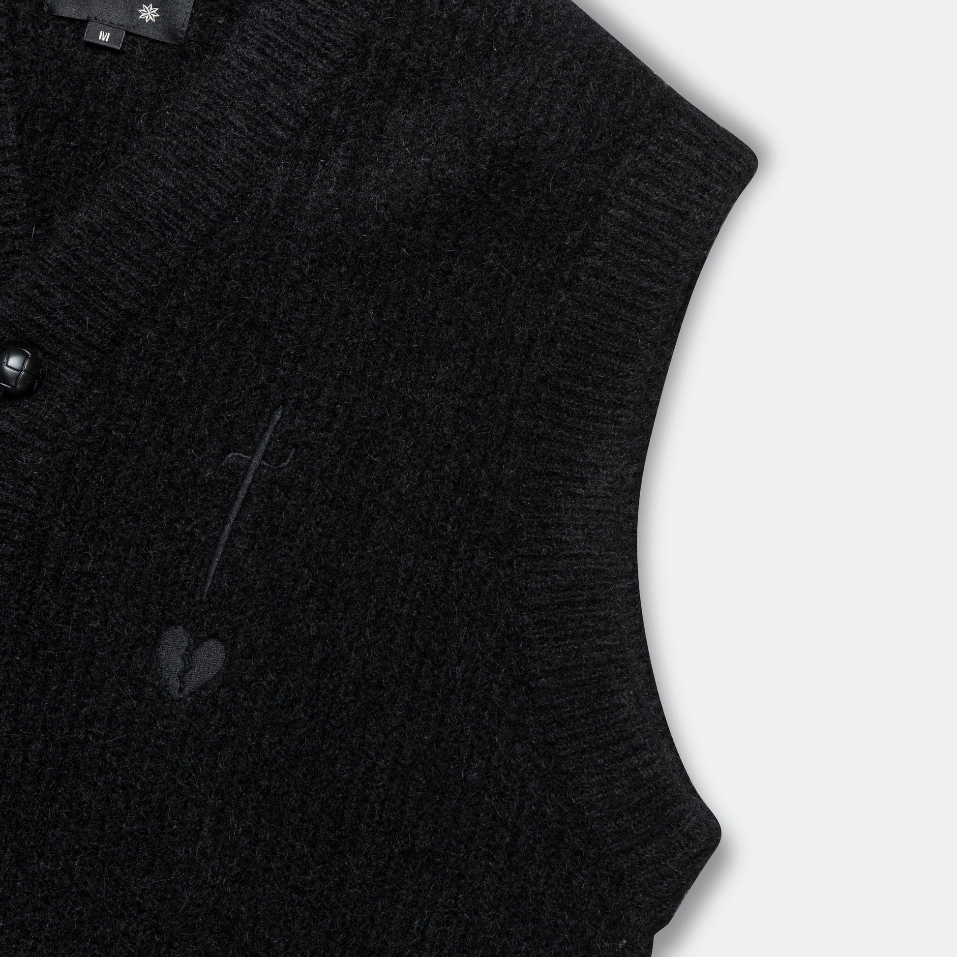 Ribbed Sid Vest - Black