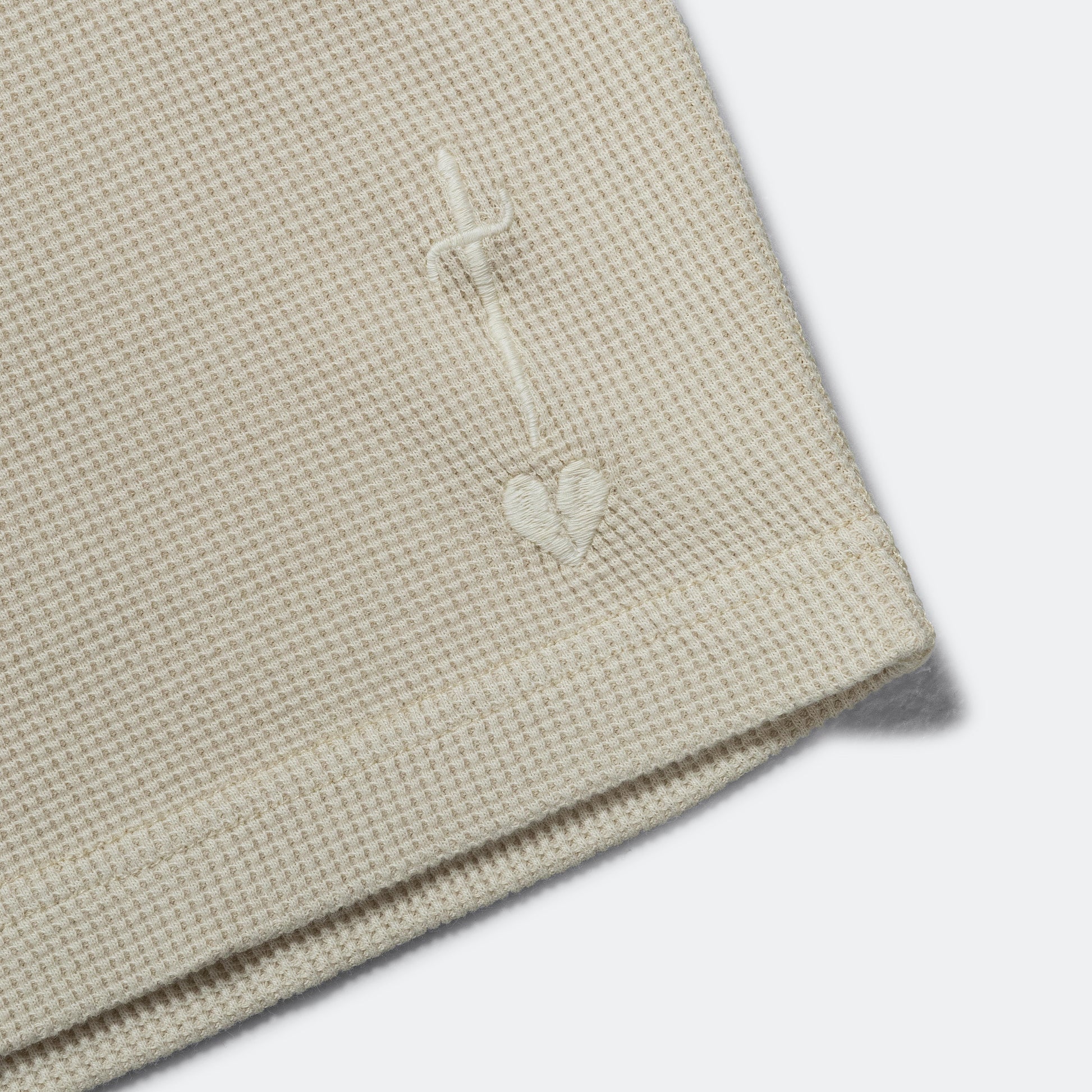 Waffle Boxy Tee - Bone