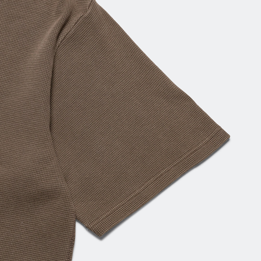 Waffle Boxy Tee - Brown
