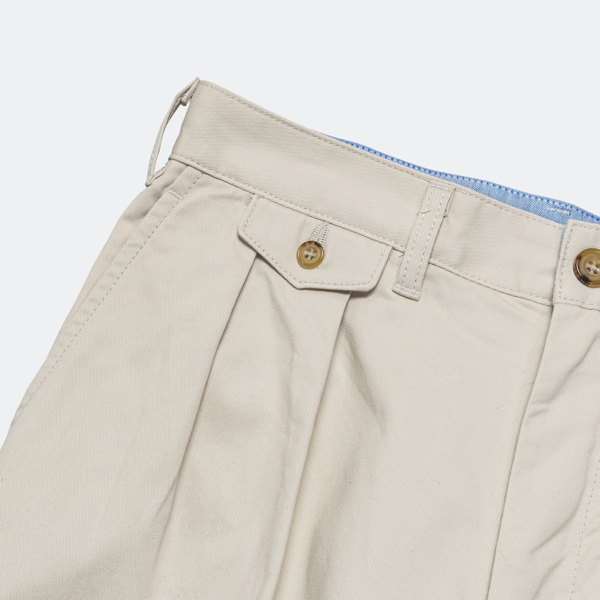 2 Pleats Trousers Twill - Cement