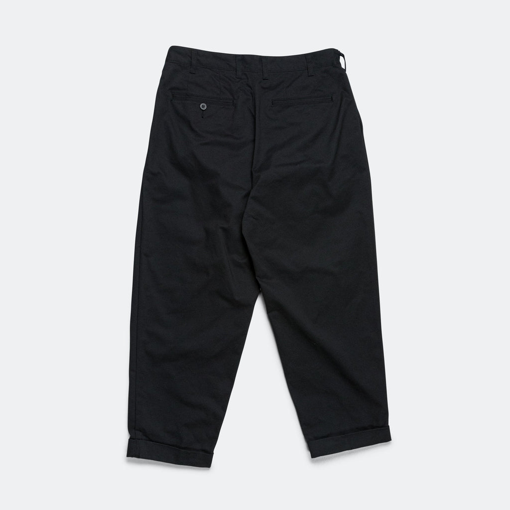 2 Pleats Trousers Twill - Black
