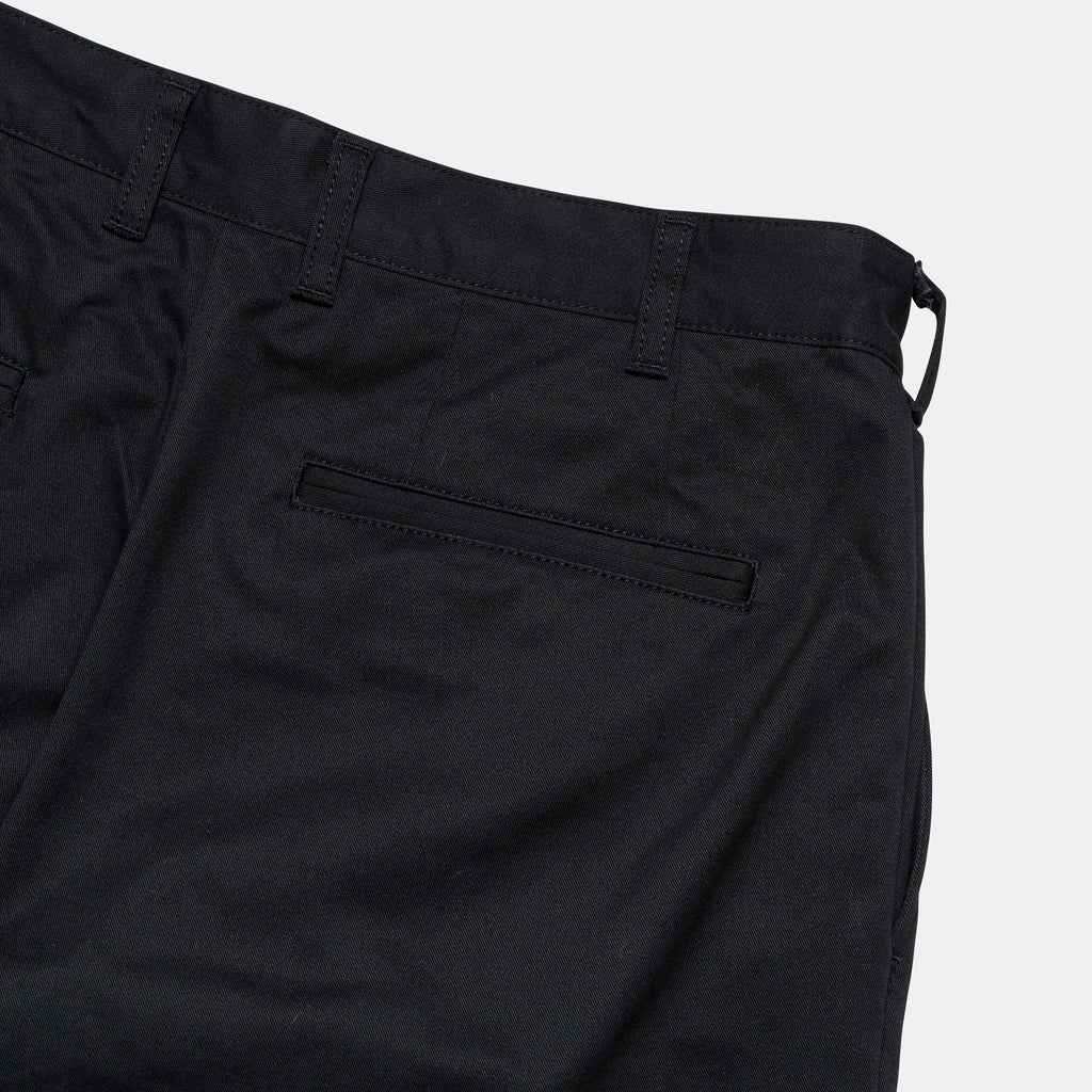 2 Pleats Trousers Twill - Black