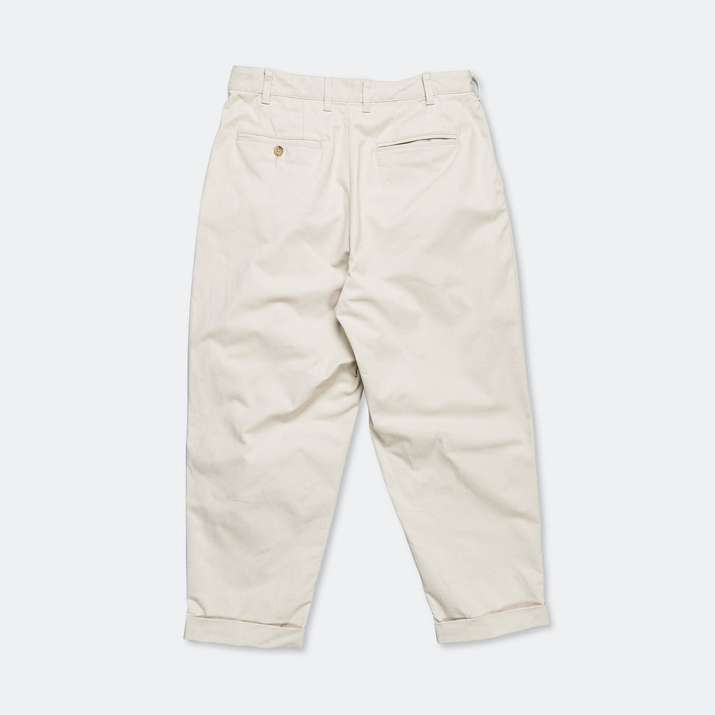 2 Pleat Twill Pants - Cement