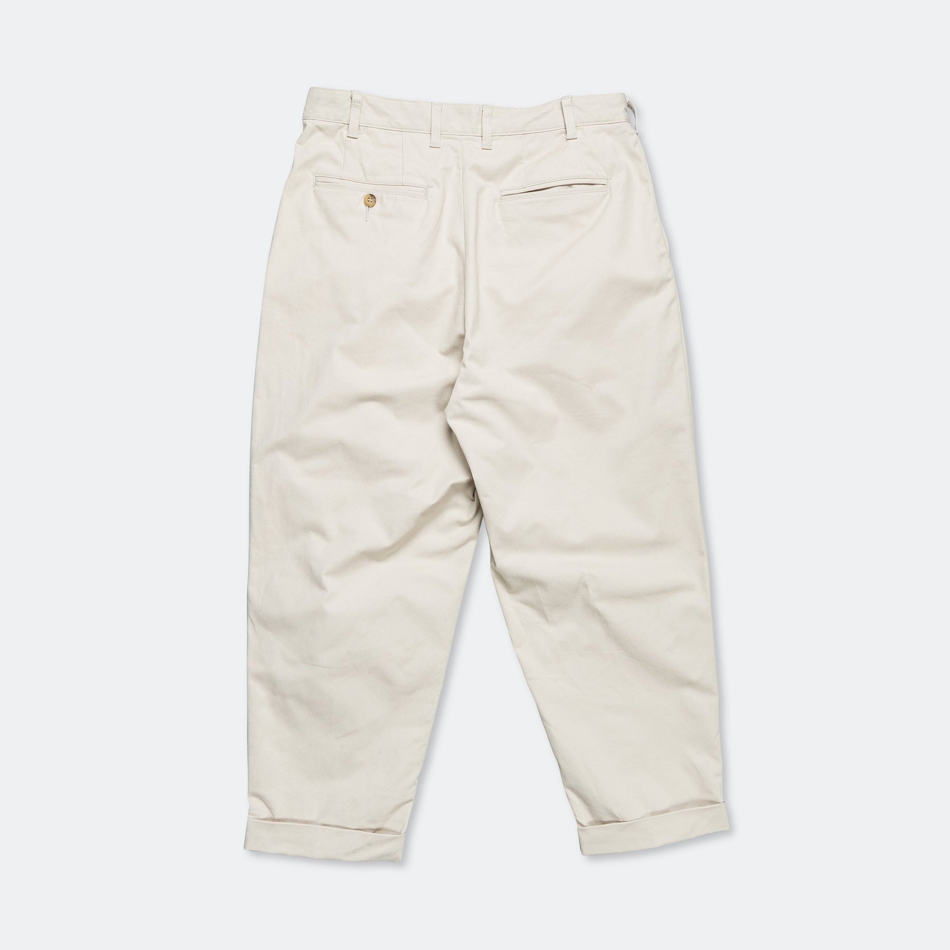 2 Pleat Twill Pants - Cement