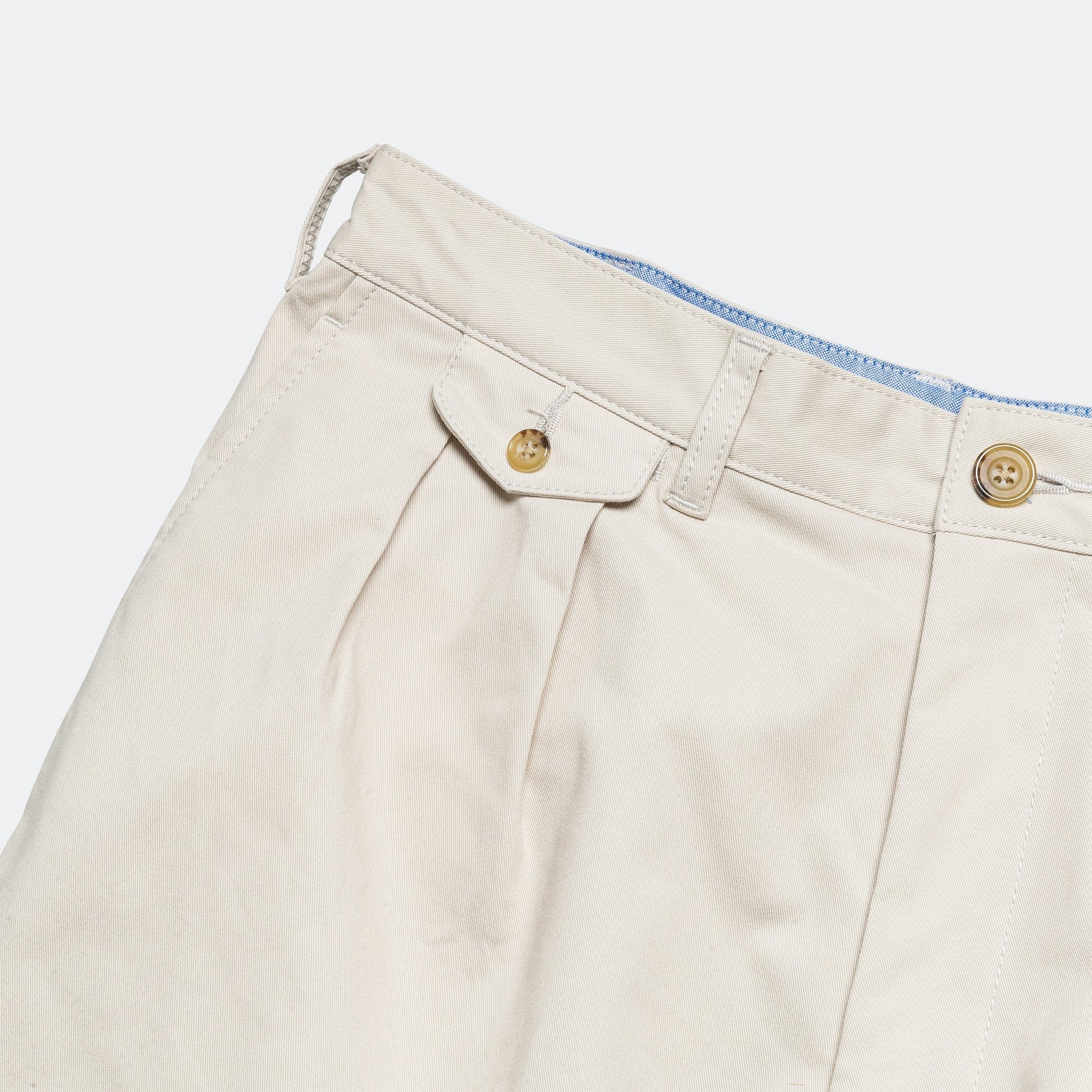 2 Pleat Twill Pants - Cement
