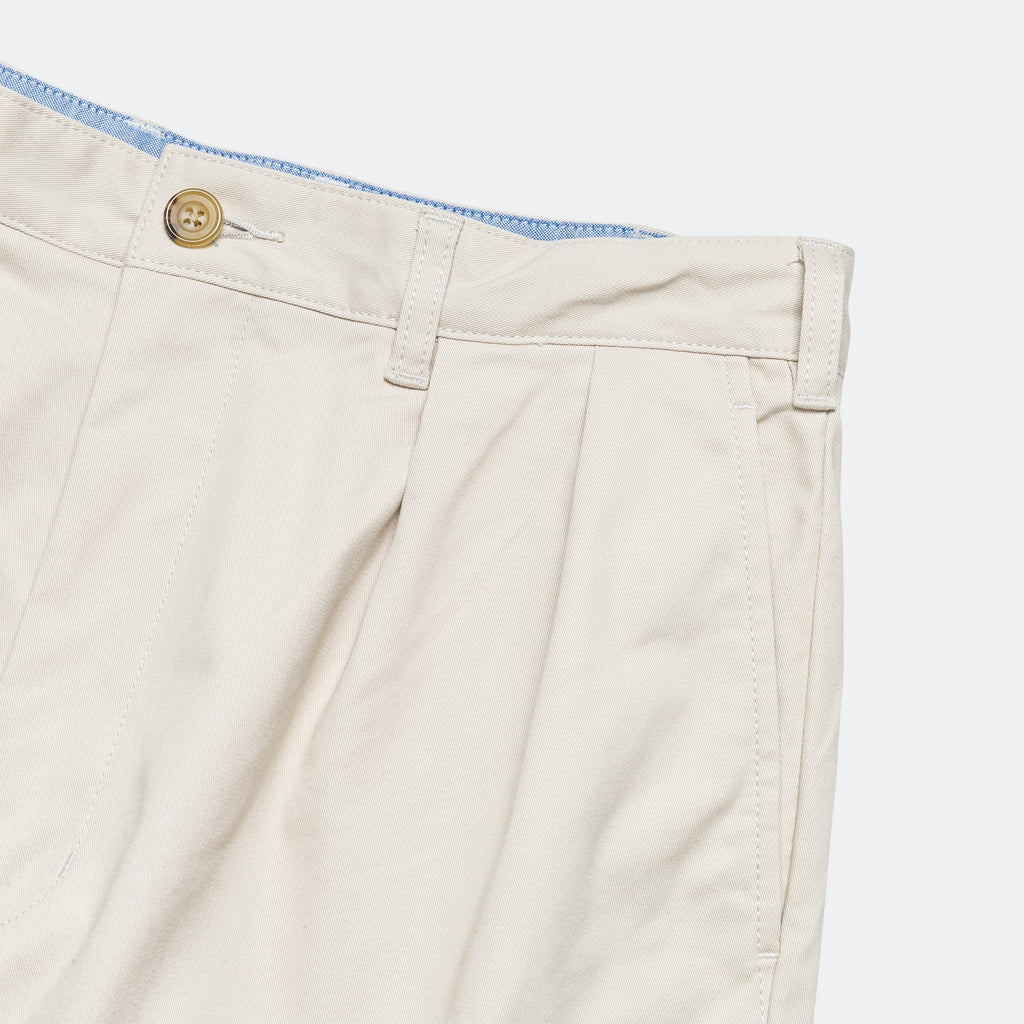 2 Pleat Twill Pants - Cement