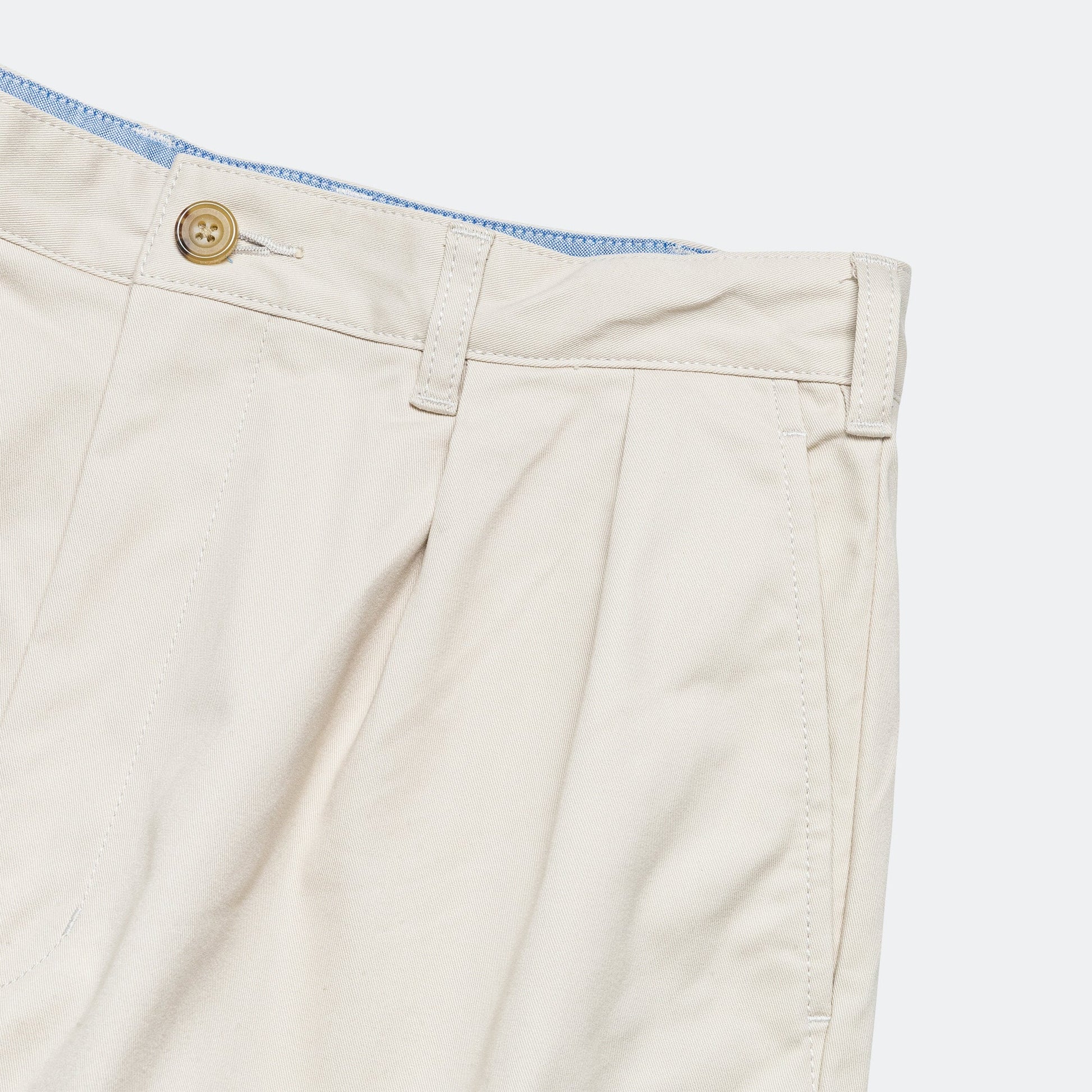 2 Pleat Twill Pants - Cement