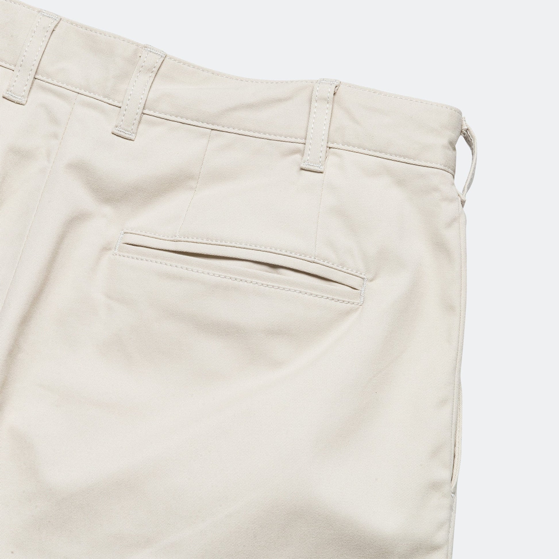 2 Pleat Twill Pants - Cement