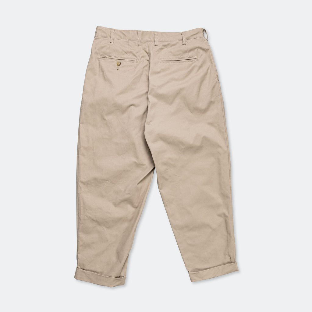 2 Pleat Twill Pants - Khaki