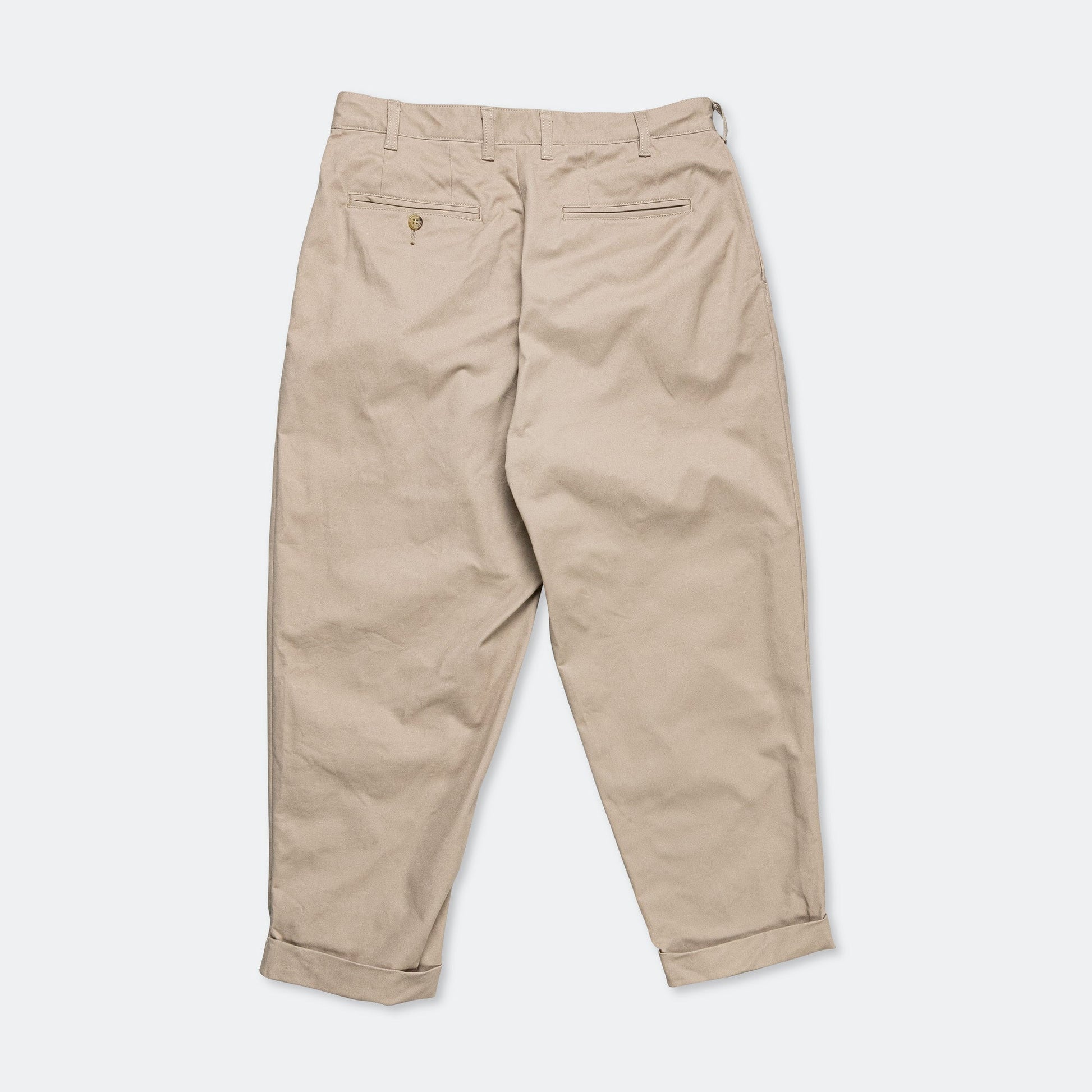 2 Pleat Twill Pants - Khaki