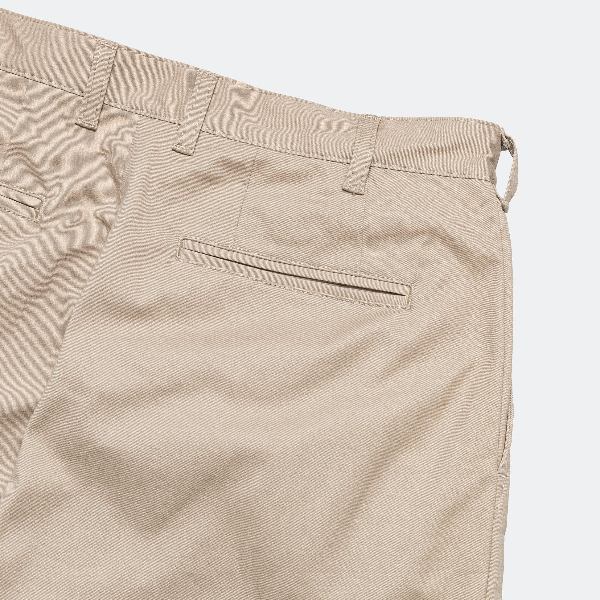2 Pleat Twill Pants - Khaki
