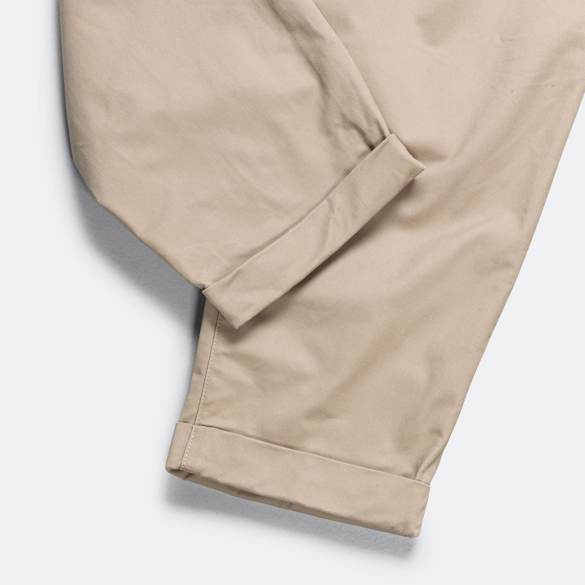 2 Pleat Twill Pants - Khaki