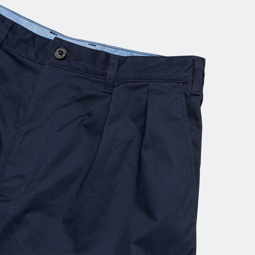 2 Pleat Twill Pants - Navy