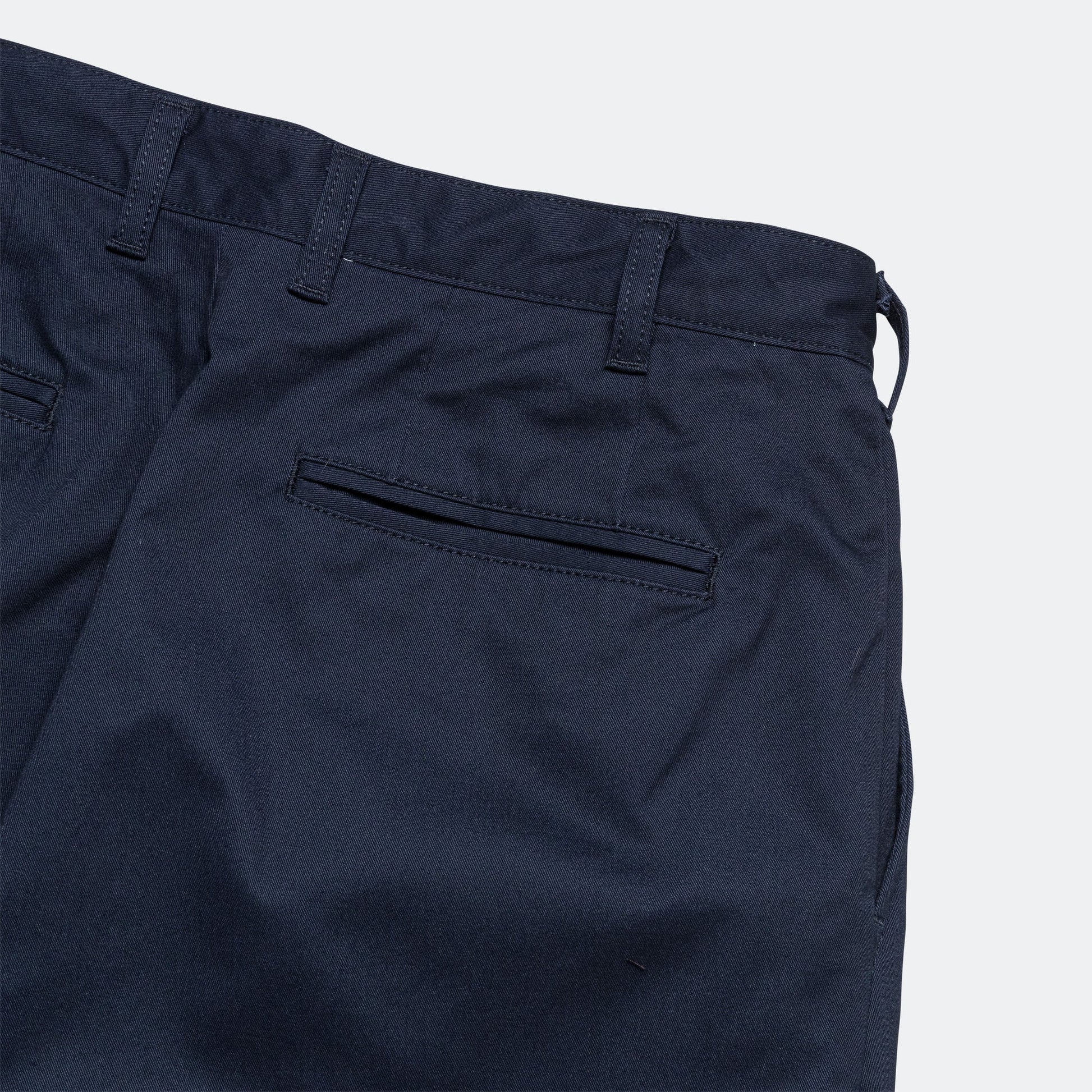 2 Pleat Twill Pants - Navy