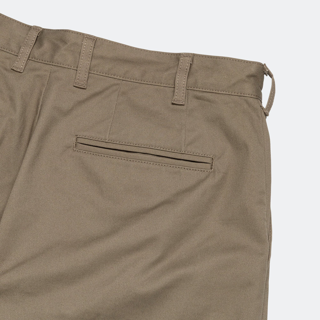 2 Pleat Twill Pants - Olive