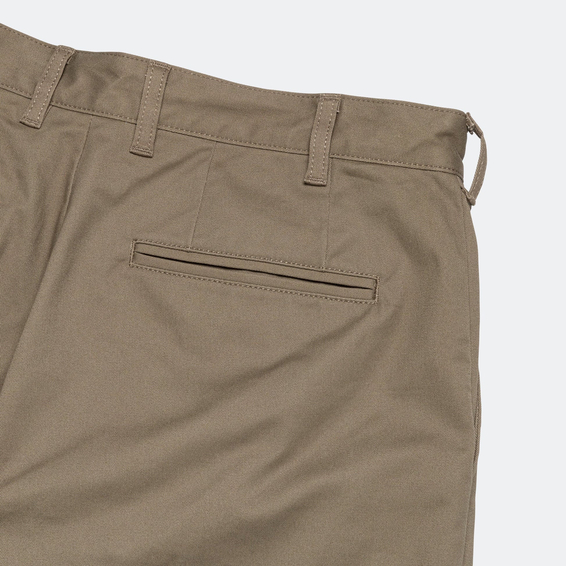 2 Pleat Twill Pants - Olive