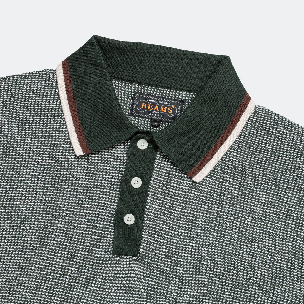 Knit Polo Collar Line - Green