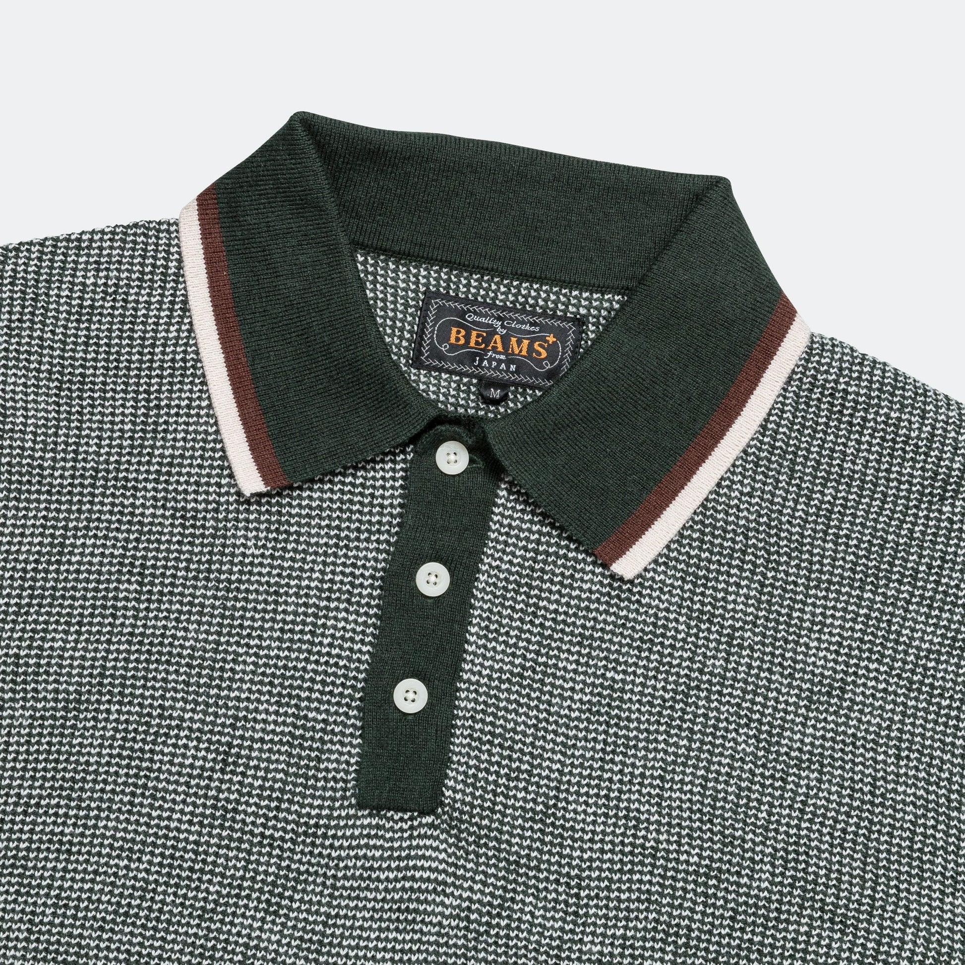 Knit Polo Collar Line - Green