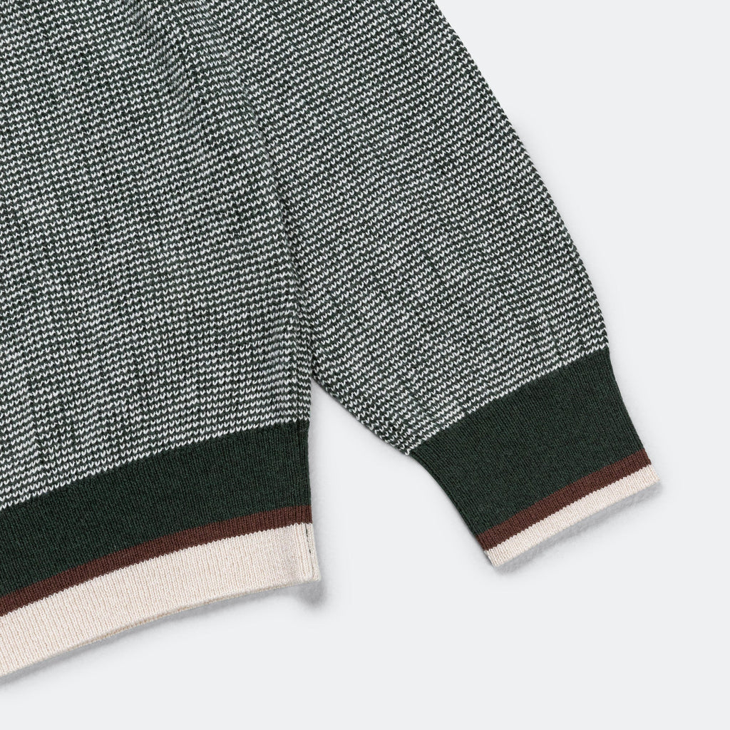 Knit Polo Collar Line - Green