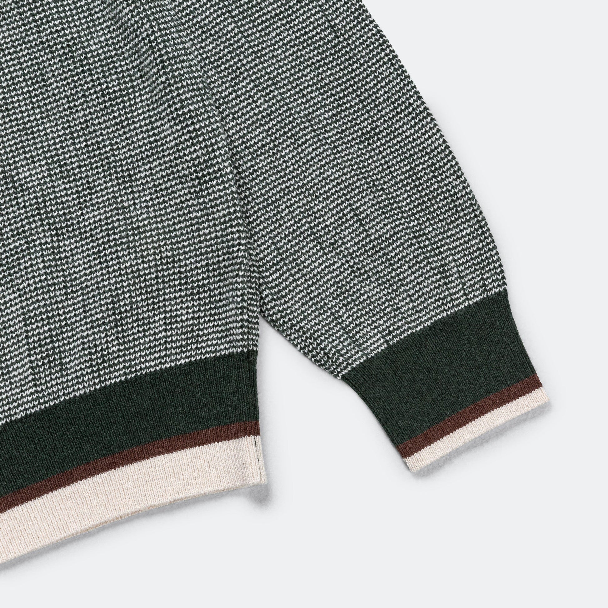 Knit Polo Collar Line - Green