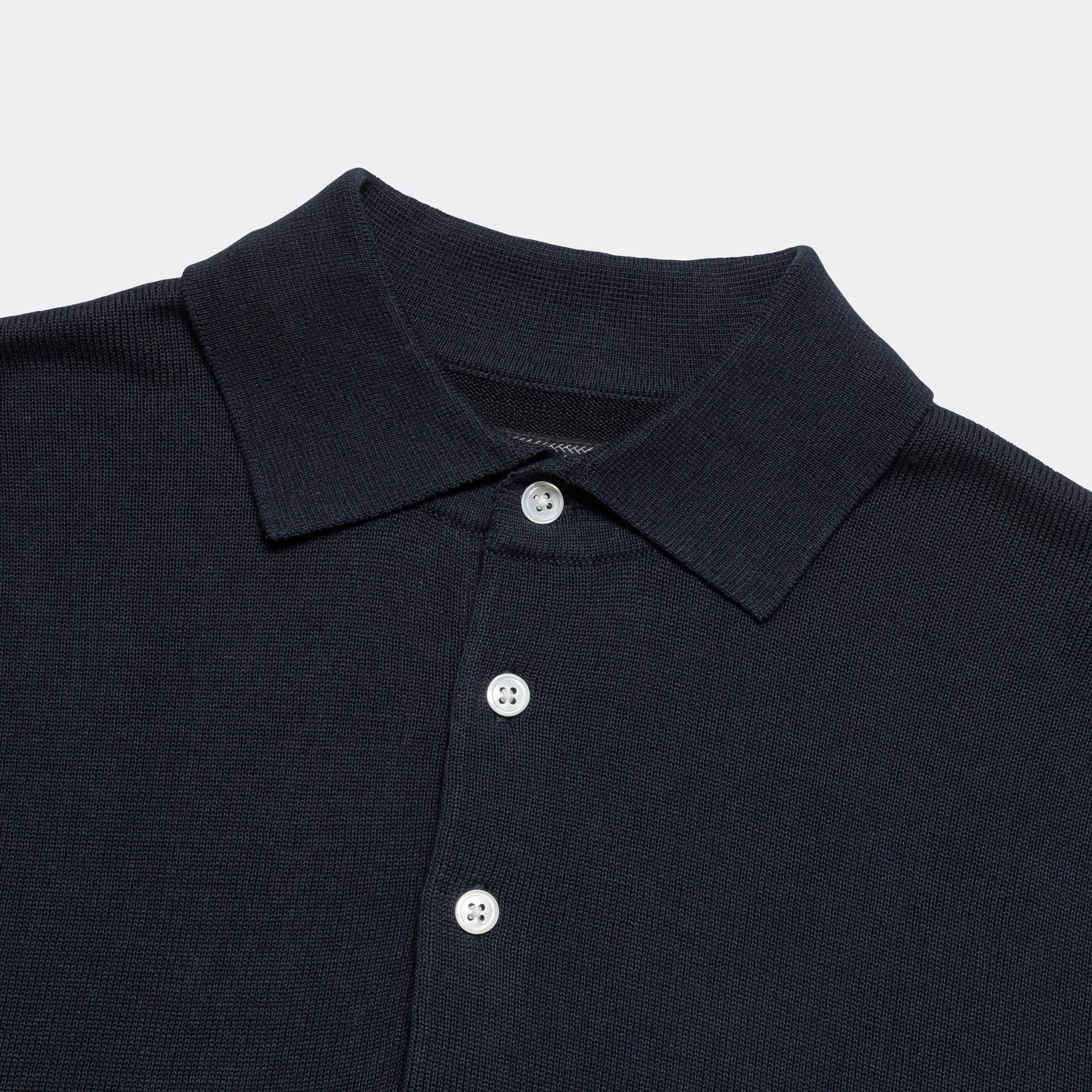 Knit Polo 12G - Navy