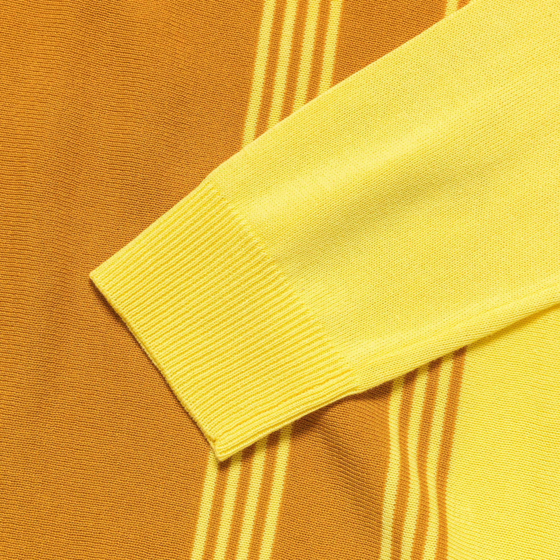 Knit Polo Stripe 12G - Yellow