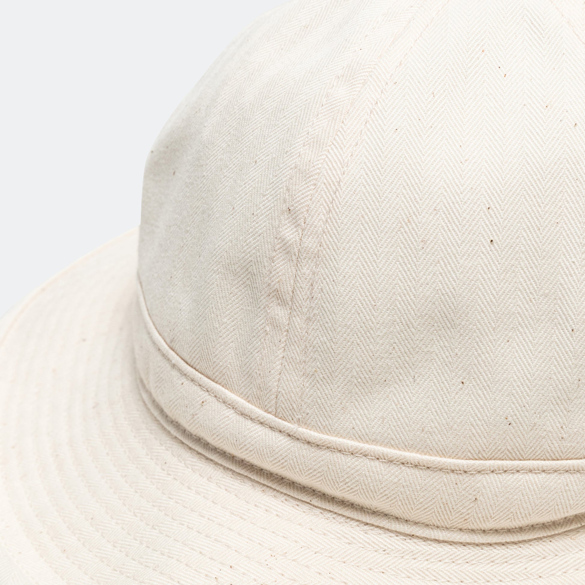 MIL Hat - Ivory Herringbone