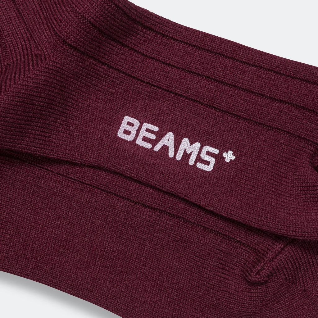 Solid Rib Socks - Burgundy