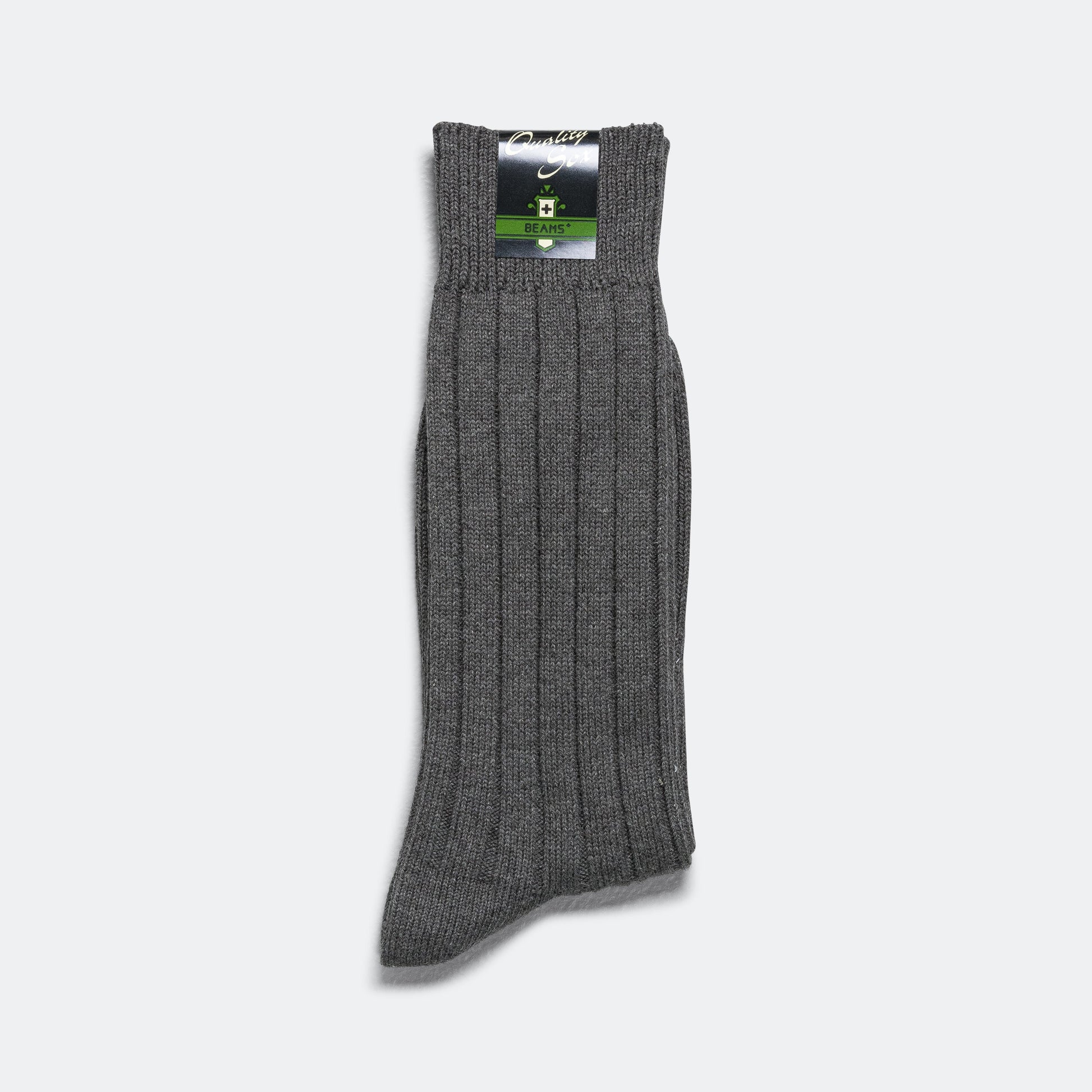 Solid Ribs Socks - Charcoal