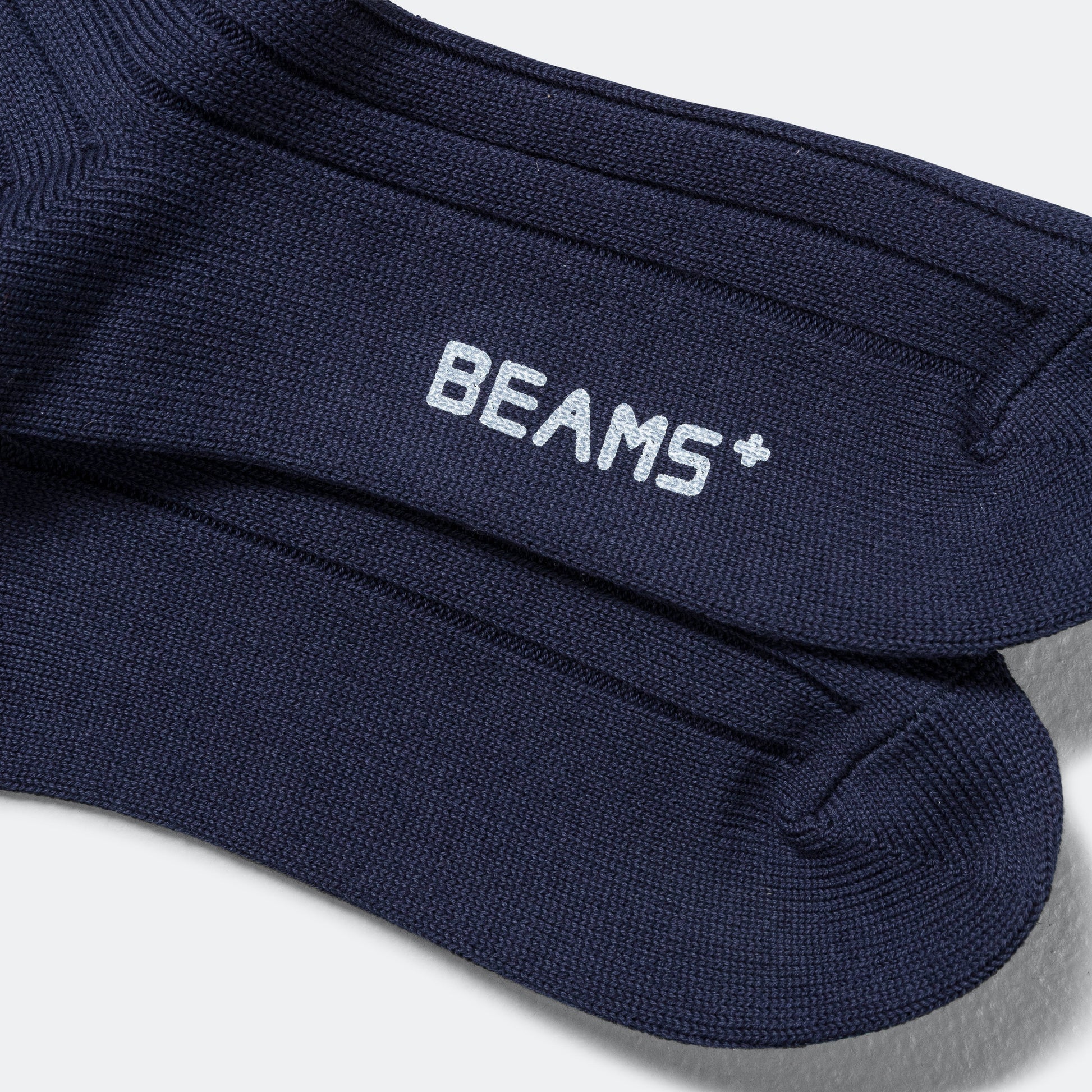 Solid Ribs Socks - Navy