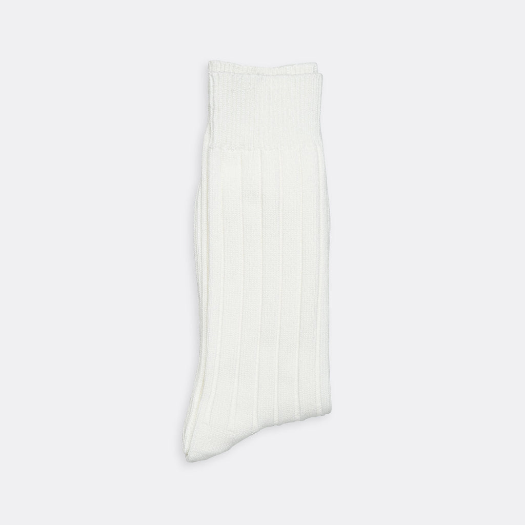 Solid Ribs Socks - Off White